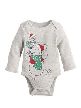 NWT Disney Winnie the Pooh Holiday Baby Bodysuit Size 24 Months